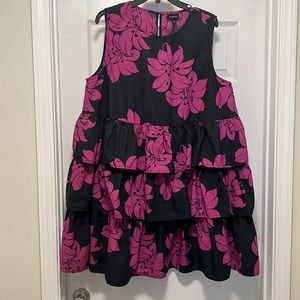 Island Print Plus-Size Dress